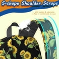 thumbnail image 5 of Sunflower Black Pattern 17" Waterproof Oxford School Backpacks for Teens, S-Shape Padded Straps, for School, Travel, Hiking, Camping, 5 of 5