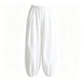 thumbnail image 6 of Women's Baggy Joggers , Loose Elastic Waist Versatile Solid Travel Lounge Pants with Pockets, 6 of 7