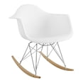 thumbnail image 1 of Pemberly Row 26" Mid-Century Plastic Rocker Arm Chair in White, 1 of 1