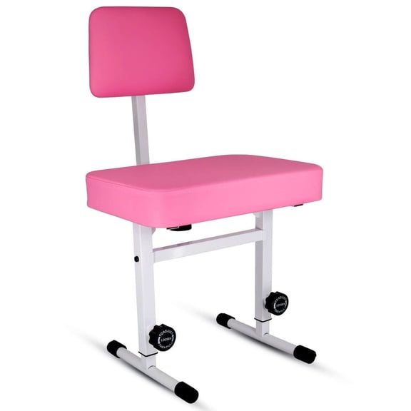 5 Core Piano Bench 3" Padded Cushioned Stool w Backrest Heavy Duty Musician Chair Height Adjustable