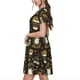 thumbnail image 2 of Balery coffee shop house Vestidos sueltos de manga corta para mujer, vestidos de verano 2025, vestidos casuales de corte A con vuelo., 2 of 6