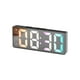 thumbnail image 1 of Reloj despertador digital de 16 cm con alarma dual, funciona con pilas, portátil. Negro, 1 of 9