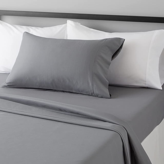 Lightweight Super Soft, Wrinkle-Free, Easy Care Microfiber 4-Piece Bed Sheet Set with 14-Inch Deep Pockets, Full, Bright White, Solid
