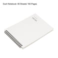 thumbnail image 3 of Uxcell A5 Top Spiral Graph Notebook 80 Sheets Grid Paper Hardcover Memo Pad, White, 3 of 5