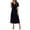 Black, variant on Summer Dress for Women V-Neck Short Sleeve Tiered Smocked Waist Flowy Midi Dress with Ruffle Hem