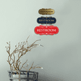 thumbnail image 5 of Designer Restroom Sign - White / Red - Small, 5 of 6