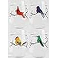 thumbnail image 3 of Stemless Wine Glass Set of 4 Birds - Silkscreened Glassware Collection - Bird Watching Gifts, 3 of 4