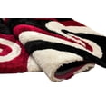 thumbnail image 4 of HR HANDCRAFT RUGS, Lava shag Rug 5X7 for Living Room Decor 2021 Rug Trends Bright Modern Swirls Pattern, 3-D Hand Curved Shaggy Rug Lava red/Black/Cream, 4 of 7