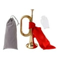 thumbnail image 1 of BELOVING Blowing Bugle Classic Cavalry Trumpet for Orchestra Stage Performance Adults 4Pcs, 1 of 10