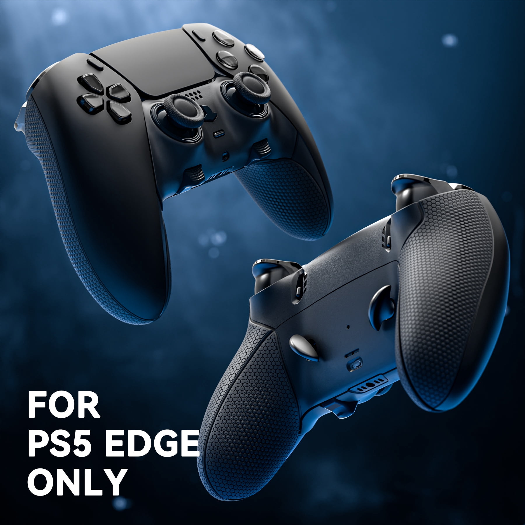 eXtremeRate Beyond-ARC Shell Kit for PS5 Edge Controller - Rubberized Grip Front & Back Cover(Black)
