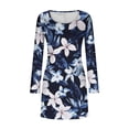 thumbnail image 4 of Generic Womens Short Puff Sleeve Casual Dresses Summer 2026 Casual Crew Neck Midi Dress Pleated Flowy Sundress with Pockets, 4 of 4