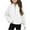White, variant on BLVB Girls Half Zip Sweatshirt Long Sleeve Pullover Kids Fall Clothes for Teen Girls Thumb Hole 5-14 Years