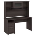 thumbnail image 1 of Bush Furniture cabot Bureau à Piédestal Simple 60W et Hutch, Gris Chiné, 1 of 7