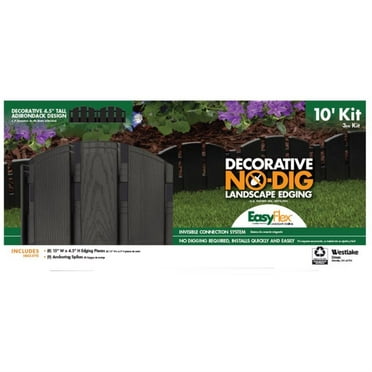 EasyFlex 10 ft. L X 4.5 in. H Plastic Black Landscape Edging Kit