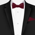 thumbnail image 4 of Jacob Alexander Men's Solid Color Traditional Freestyle Self-Tie Bow Tie - Burgundy, 4 of 6