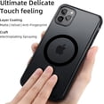 thumbnail image 3 of for iPhone 11 Pro Magnetic Case, Built in Magnets Compatible with MagSafe, Translucent Matte Hard PC Back Cover + Soft TPU Frame Slim Bumper Case for iPhone 11 Pro（5.8"）,Black, 3 of 11