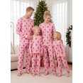 thumbnail image 6 of RUINIXCW Christmas Gingerbread Man Pink Family Matching Pajamas Adult Kid Baby Pet Sleepwear Xmas Holiday Family Cozy Home Loungewear, 6 of 6