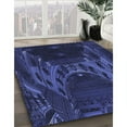 thumbnail image 3 of Ahgly Company Machine Washable Indoor Rectangle Transitional Night Blue Area Rugs, 7' x 9', 3 of 7