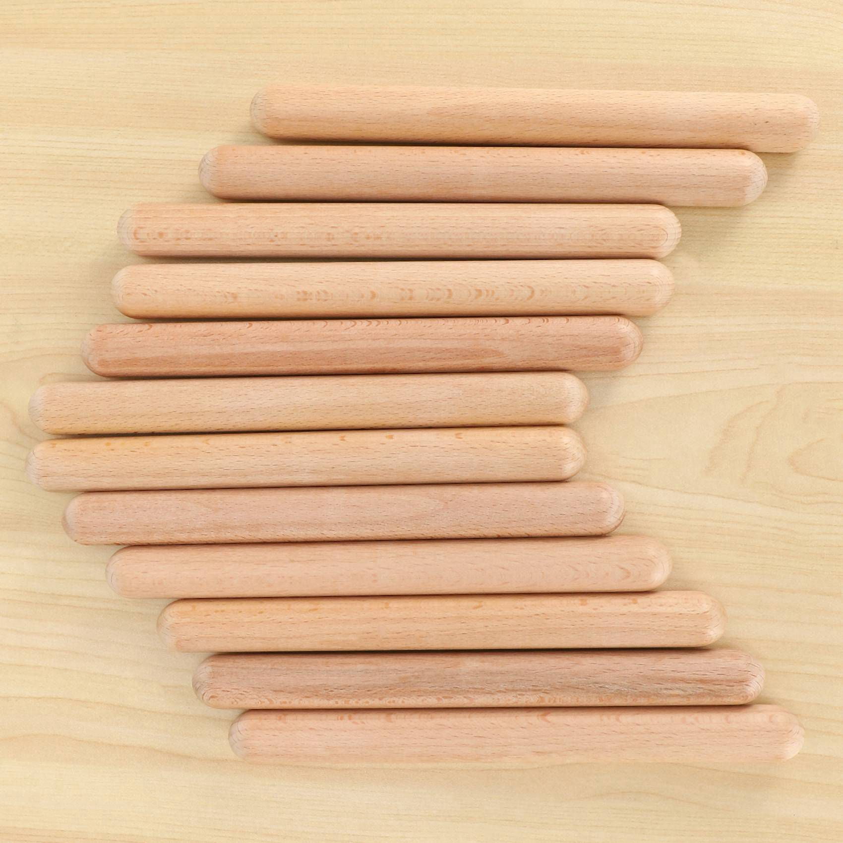 12 Pairs Wood Claves Musical Percussion Instrument Rhythm Sticks Percussion Rhythm Sticks Children Musical Toy