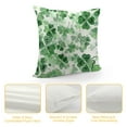 thumbnail image 4 of Nawypu  Pillow Covers,Square Pillowcase Lucky Clover Shamrocks Soft Solid Cushion Case Decorative for Room Sofa Bedroom Car, 4 of 5