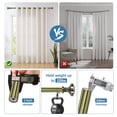 thumbnail image 5 of Urbanest Semplice Manhattan 1" 5/8" Double Drapery Curtain Window Rod Set - 84" to 120", Antique Brass, 5 of 6