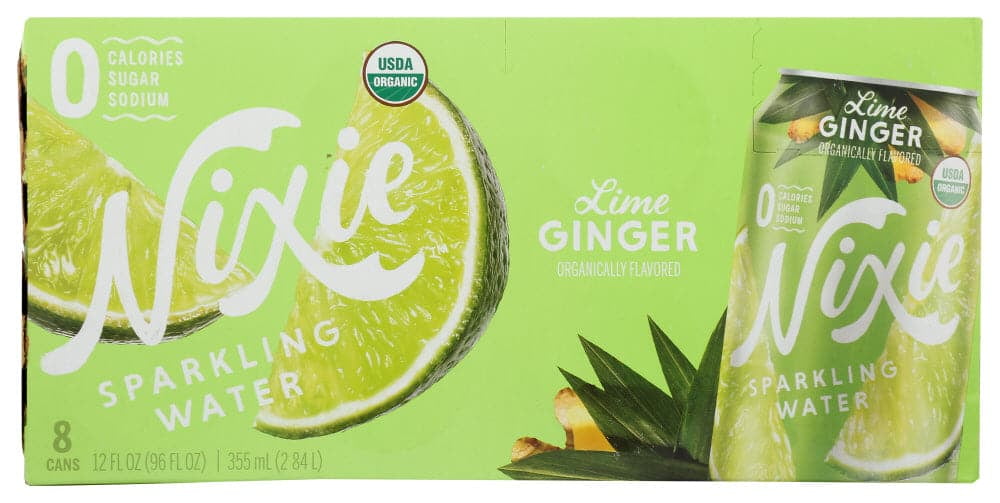 Nixie Sparkling Water Lime Ginger, 12 oz (3 Pack) Pack of 3