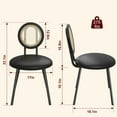 thumbnail image 5 of EastVita Set of 4 Modern Dining Chairs,Thick Upholstered Kitchen Dining Room Chairs with Metal Legs,Space Saving,Black (4-Pack), 5 of 8