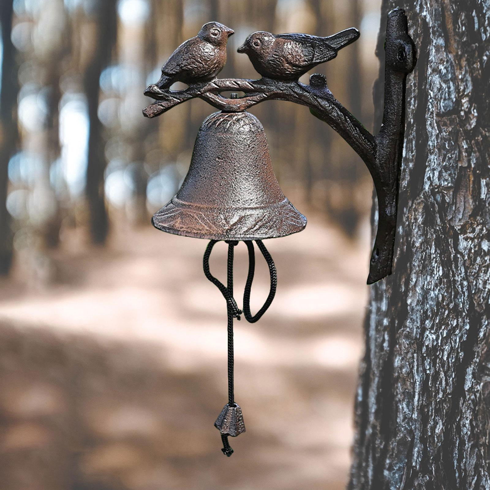 Esquirla Wall Mounted Dinner Bell Bird Ideal Gift, Metal Bell, Farmhouse Decor Bird Door Bell Decorative Bell Solid for Garden Home