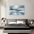 thumbnail image 4 of Blue and Grey Wall Art-Abstract Picture 3 Piece Canvas Print Wall Painting Modern Artwork Canvas Wall Art for Living Room Home Office Décor, 4 of 6