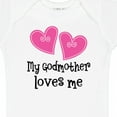 thumbnail image 4 of Inktastic My Godmother Loves Me Hearts Girls Baby Bodysuit, 4 of 5