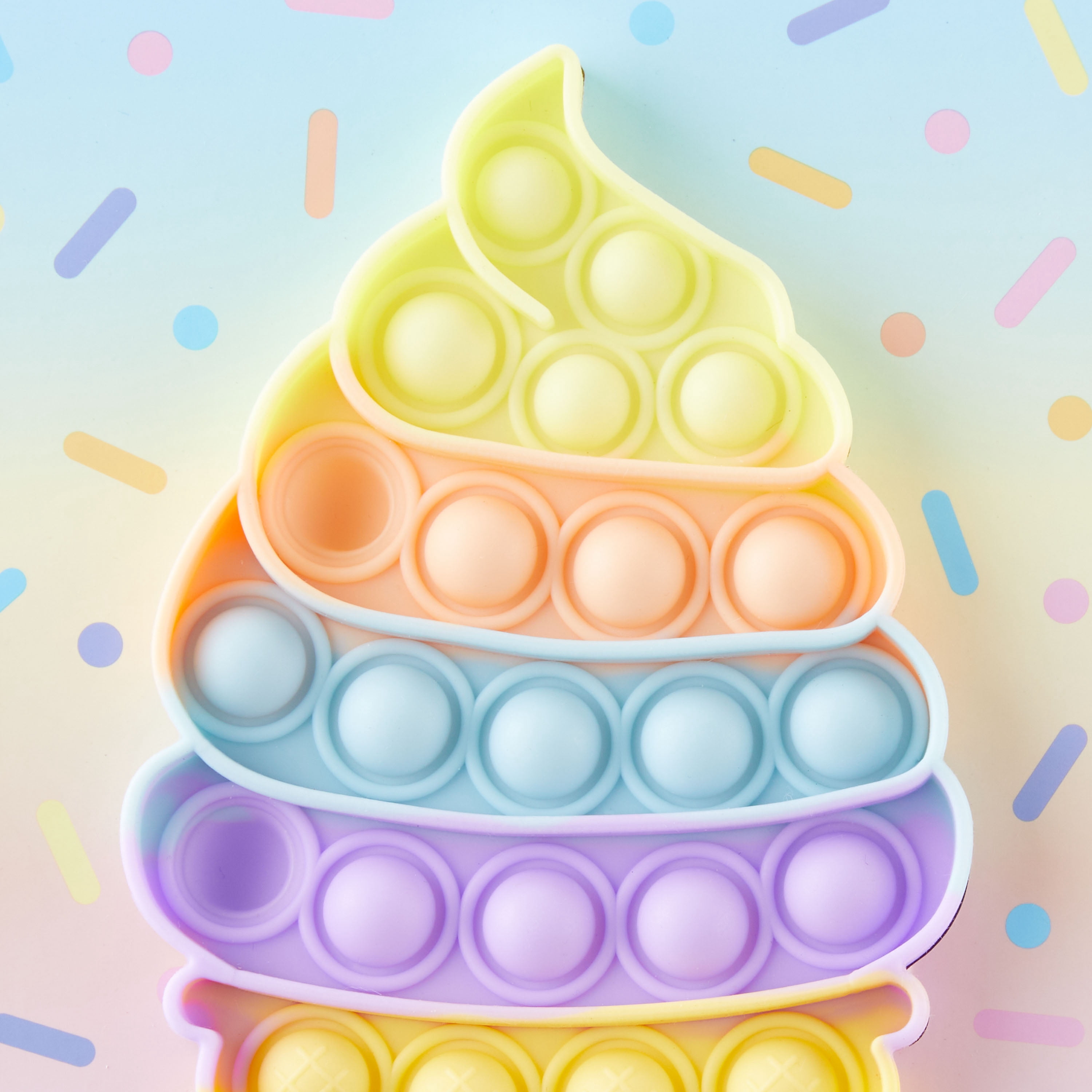 Pen + Gear Pop-It Fidget Journal, Colorful Ice Cream Cone, Lined Paper, Hardbound