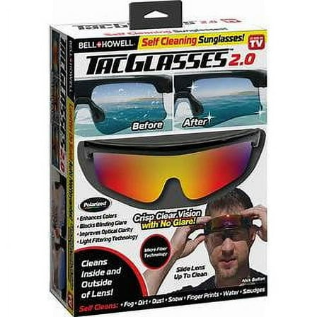 Bell Howell Flexible Durable Unisex HD Polarized Outdoor Sunglasses, Black