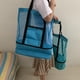 thumbnail image 1 of Bolsa de playa de malla con cremallera aislante, bolsa más grande, bolsa de , viaje, piscina, bolsa de playa para mujeres y Azul CUTICAT Estuche de picnic más fresco, 1 of 8