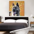 thumbnail image 2 of ARTCANVAS Akita Dog Breed Orange Yellow Flowers Canvas Art Print - Size: 36" x 36" (0.75" Deep), 2 of 9