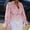 Pink summer tops 2023 women, variant on Dyegold Summer Tops for Women 2023, Lace Crochet Blouses for Women Fashion 2023 Casual Tunics Sexy Hollow Out Flare Long Sleeve Tees Shirt V Neck Tunic Tops