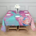 thumbnail image 3 of Square Tablecloth, Waterproof Polyester Table Cover, Wrinkle Resistant & Washable Fabric for Dining, Kitchen, Picnic, 42x42in(107x107cm), Liquid & Marble Print, 3 of 6