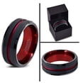 thumbnail image 5 of Mens Titanium Steel Ring Brushed Polished Band Simple Design Jewelry For Men Fashion Accessory Everyday Wear Look, 5 of 5