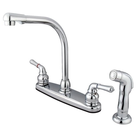 Kingston Brass Magellan Centerset Double Handle Kitchen Faucet