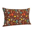 thumbnail image 2 of Disketp Pillow Covers Retro Coffee Pattern Throw Pillow Case Cushion Covers,Cushion For Bedroom,Couch,Home-20"X30", 2 of 8
