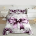 thumbnail image 2 of Homewish Purple Bow 3 Pieces Queen Comforter Set for Teens Boys Girls,Merry Christmas Ultra Soft Bedding Sets,Bling Glitter Bedding Comforter Set,Microfiber Bedroom Decor,Reversible, 2 of 8