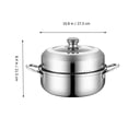 thumbnail image 3 of 1Pc Stainless Steel Steamer Multifunctional Steam Pot Home Supply (Silver), 3 of 8