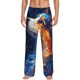thumbnail image 1 of Balery Galactic Dog Swirls Art Pantalones de pijama para hombre, pijama ultraligero, pantalón de descanso-Small, 1 of 6