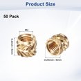 thumbnail image 3 of Uxcell 50-Pack Insertos Roscados - Tuercas de Inserción de Latón M4 x 5 mm Calentadas 6 mm OD, 3 of 6