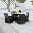 thumbnail image 1 of vidaXL 5 Piece Garden Dining Set Black, 1 of 5