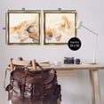 thumbnail image 4 of Stupell Industries Abstract Peach Watercolor Shapes Abstract Painting Gold Floater Framed Canvas Art Print Wall Art, 25 x 25, Set of 2, 4 of 10