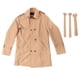 thumbnail image 1 of Abrigo cruzado informal para hombre, moderno, con cuello vuelto, corte ajustado, con cinturón, resistente al viento, para el trabajo, color caqui, XL, 1 of 15