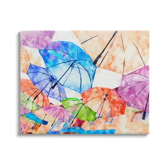 Stupell Industries Modern Bold Umbrellas Arrangement Graphic Art Gallery Wrapped Canvas Print Wall Art, Design by Ziwei Li