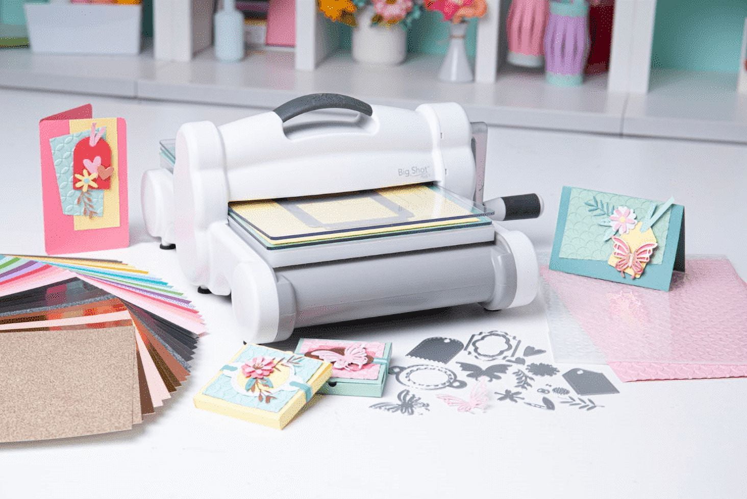 Sizzix Big Shot Plus Manual Embossing and Die Cutting Machine with Starter Kit