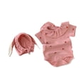 thumbnail image 2 of LYMAYTER ‌Newborn Baby Girls Infant Short Sleeve Romper Cute Cherry Pattern Long Sleeves Bodysuit Outfit‌, 2 of 8