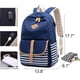 thumbnail image 2 of Linda mochila azul para adolescentes y niñas para la escuela, bolsa de computadora con carga USB, mochila para niños para viajes, 2 of 5